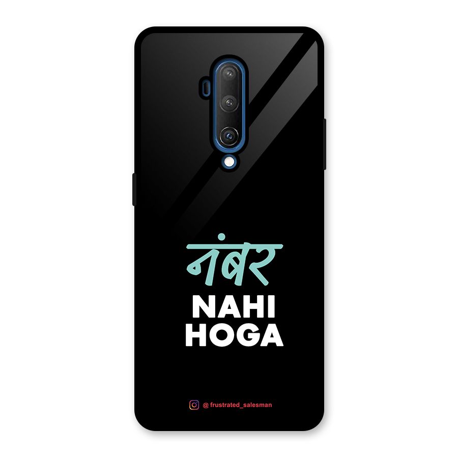 Number Nahi Hoga Black Glass Back Case for OnePlus 7T Pro