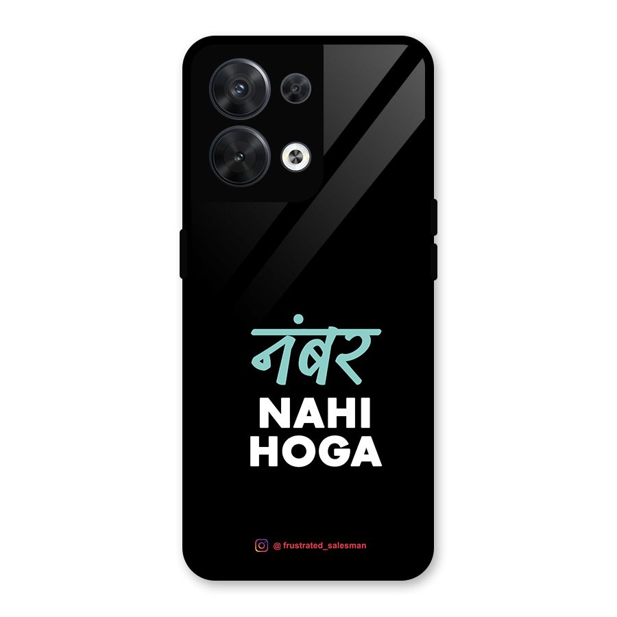 Number Nahi Hoga Black Glass Back Case for Oppo Reno8 5G