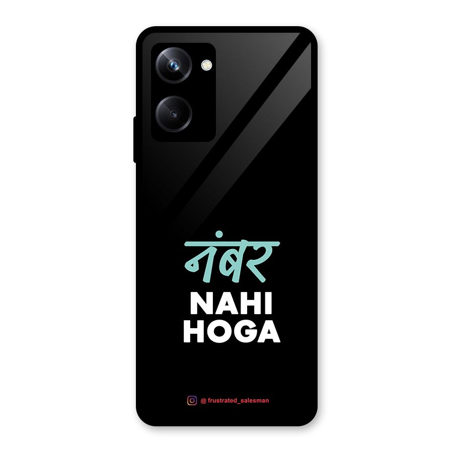 Number Nahi Hoga Black Glass Back Case for Realme 10 Pro