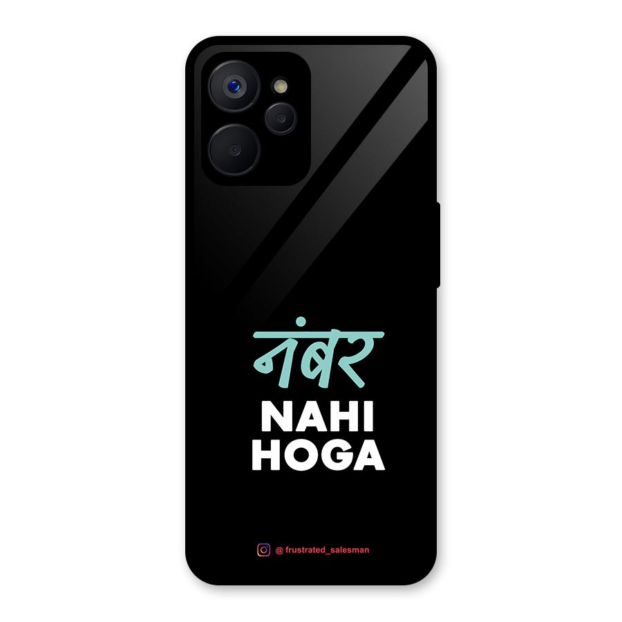 Number Nahi Hoga Black Glass Back Case for Realme 9i 5G