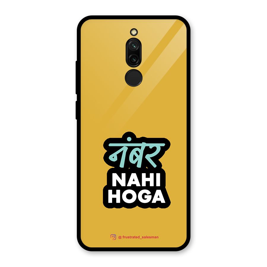 Number Nahi Hoga Mustard Yellow Glass Back Case for Redmi 8