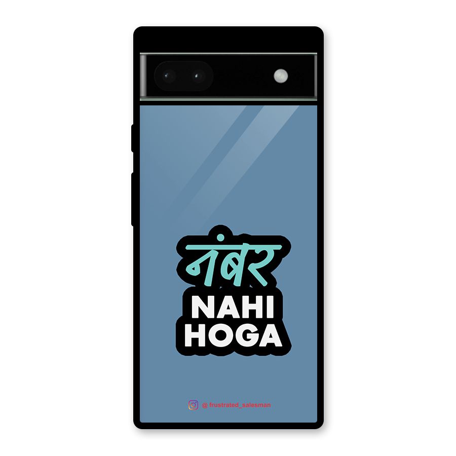 Number Nahi Hoga SteelBlue Glass Back Case for Google Pixel 6a
