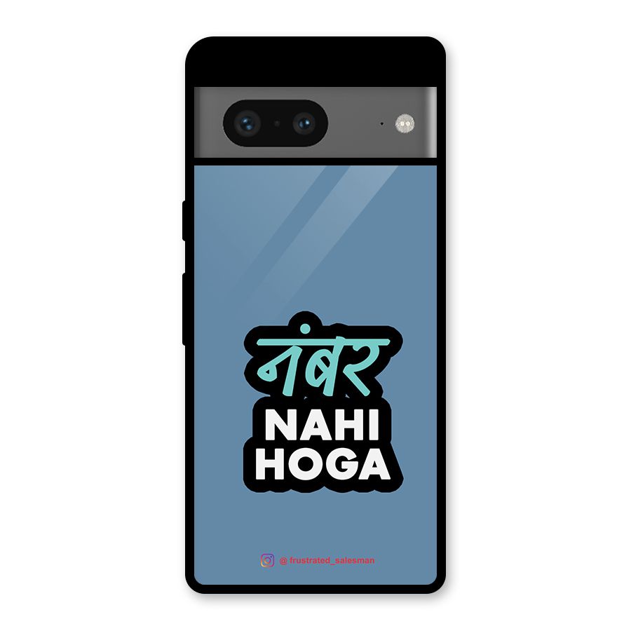 Number Nahi Hoga SteelBlue Glass Back Case for Google Pixel 7