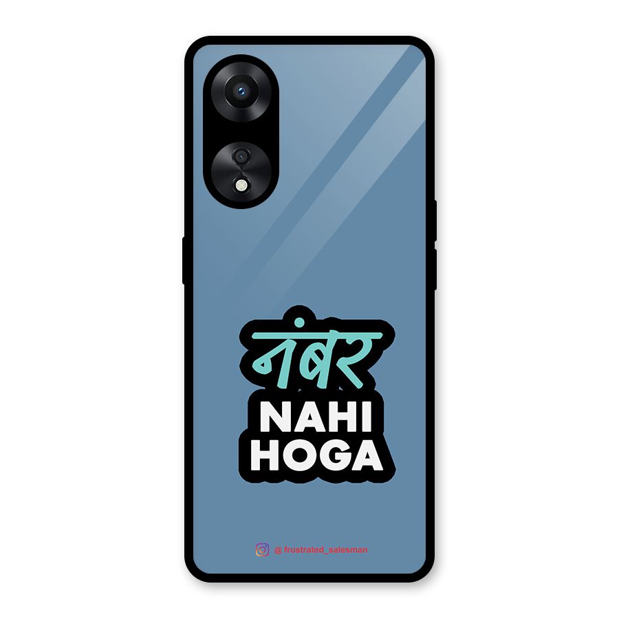 Number Nahi Hoga SteelBlue Glass Back Case for Oppo A78