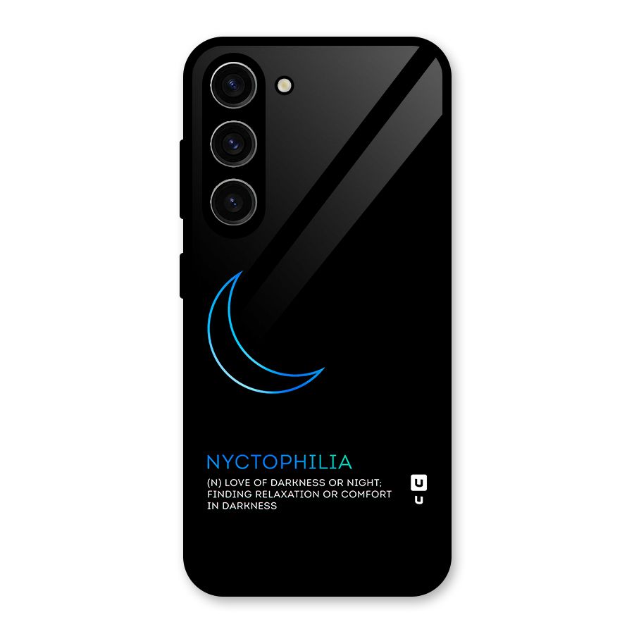 Nyctophilia Love of Darkness Glass Back Case for Galaxy S23