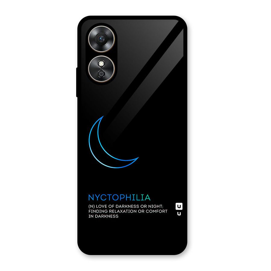 Nyctophilia Love of Darkness Glass Back Case for Oppo A17