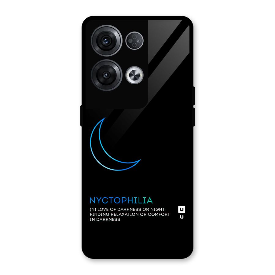 Nyctophilia Love of Darkness Glass Back Case for Oppo Reno8 Pro 5G