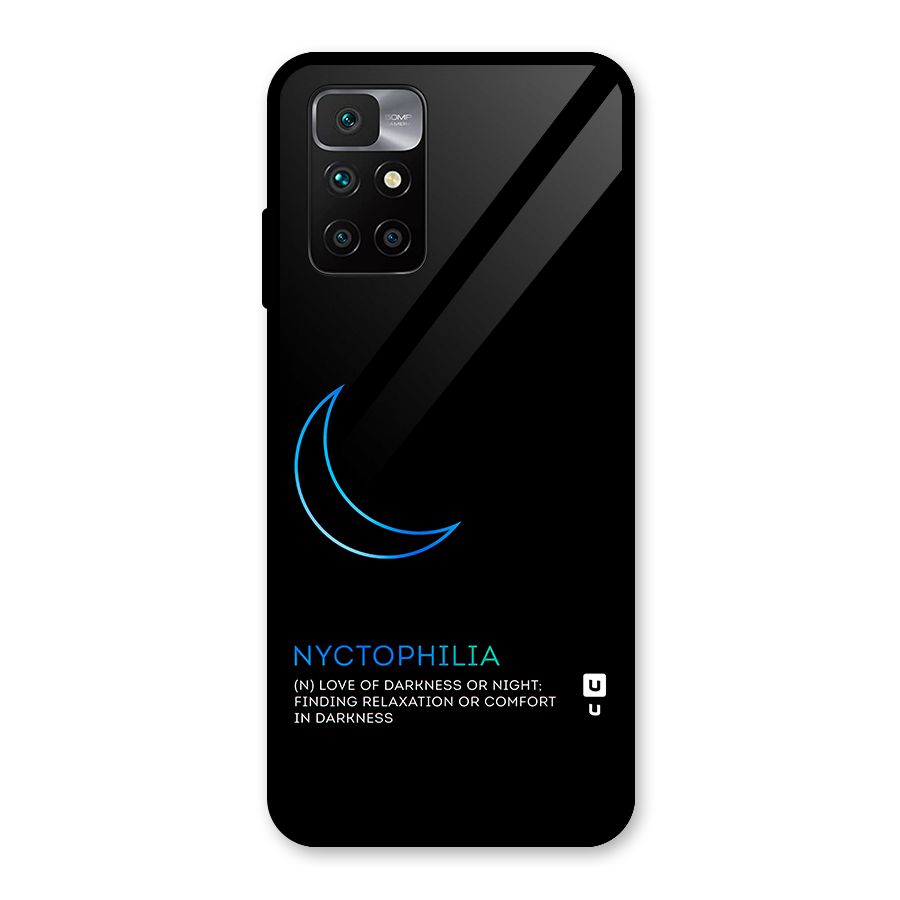 Nyctophilia Love of Darkness Glass Back Case for Redmi 10 Prime