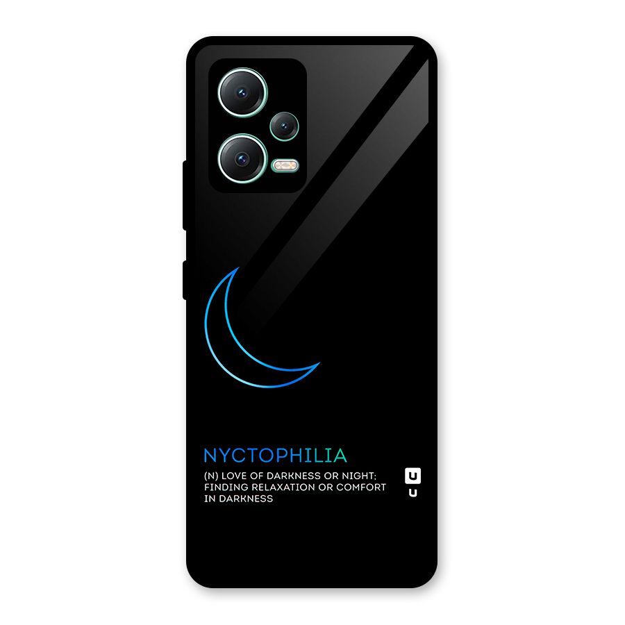 Nyctophilia Love of Darkness Glass Back Case for Redmi Note 12 5G