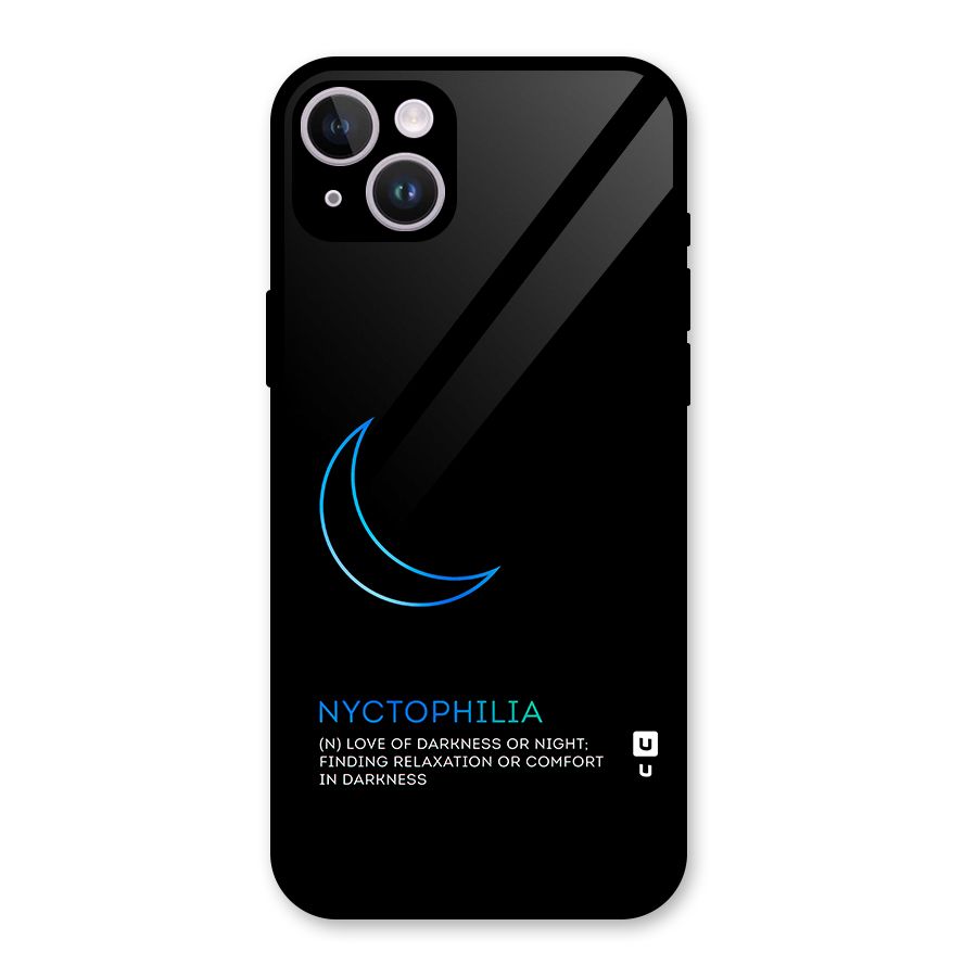Nyctophilia Love of Darkness Glass Back Case for iPhone 14 Plus