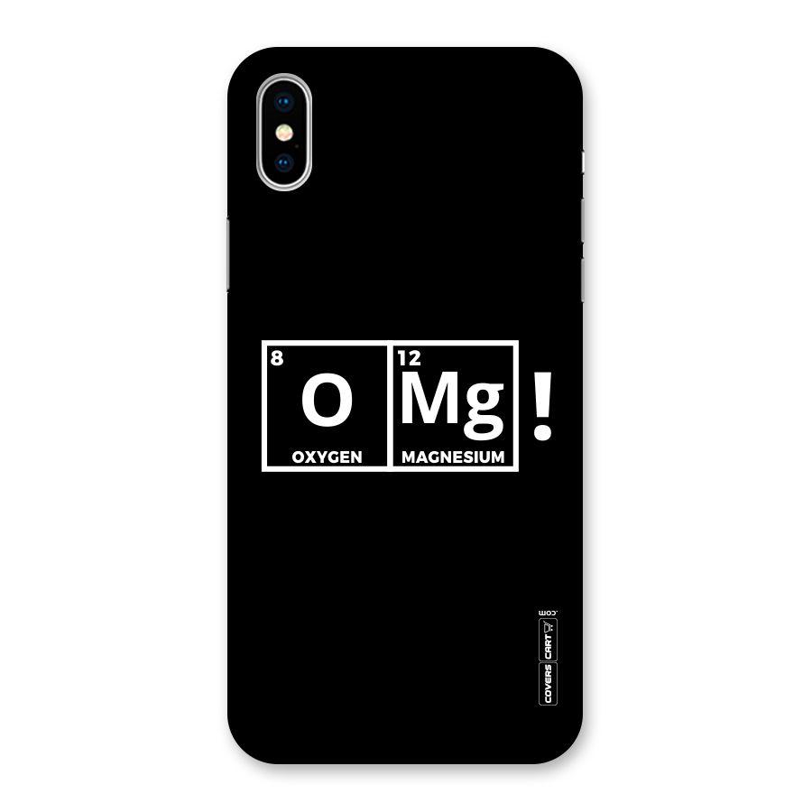 OMG Chemistry Pun Back Case for iPhone XS