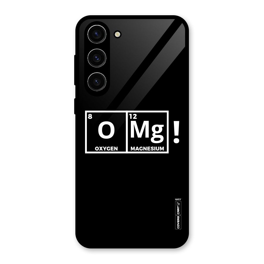 OMG Chemistry Pun Glass Back Case for Galaxy S23 Plus