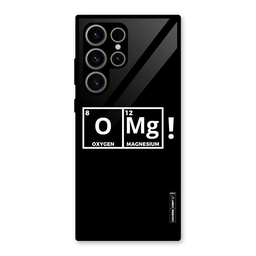 OMG Chemistry Pun Glass Back Case for Galaxy S23 Ultra
