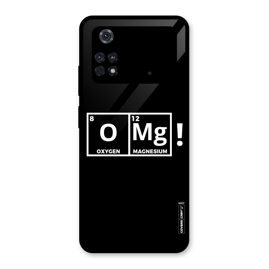 OMG Chemistry Pun Glass Back Case for Poco M4 Pro 4G