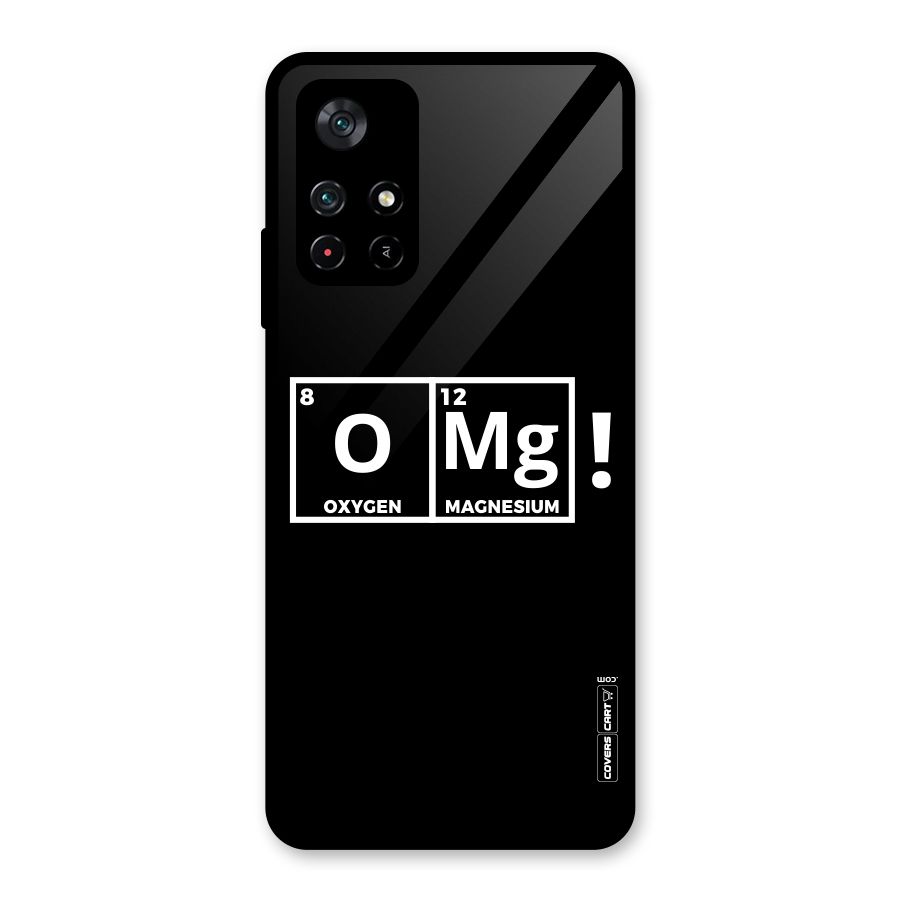 OMG Chemistry Pun Glass Back Case for Poco M4 Pro 5G
