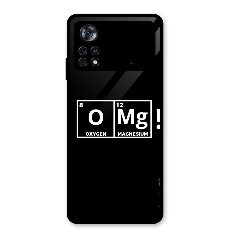 OMG Chemistry Pun Glass Back Case for Poco X4 Pro 5G