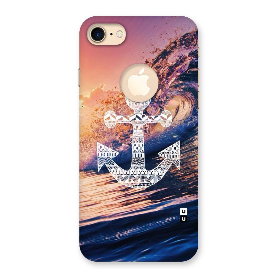 Ocean Anchor Wave Back Case for iPhone 8 Logo Cut