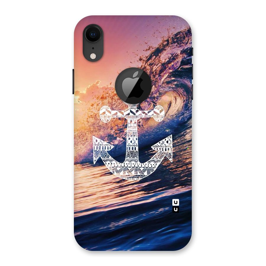 Ocean Anchor Wave Back Case for iPhone XR Logo Cut