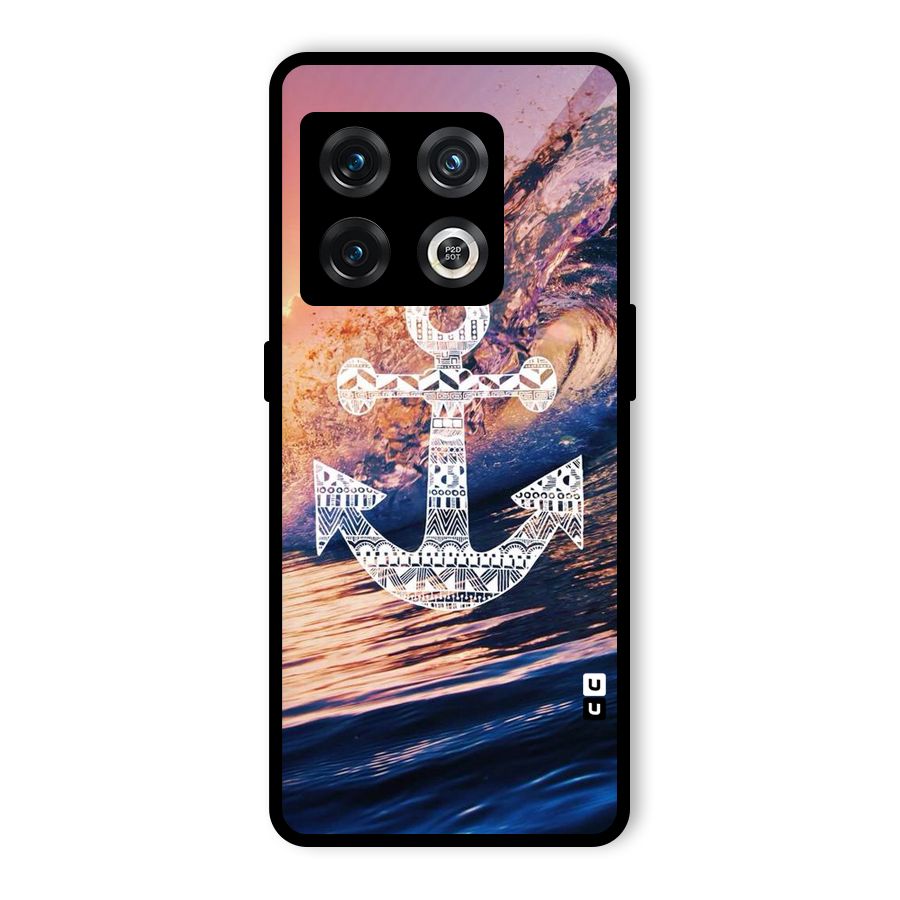 Ocean Anchor Wave Glass Back Case for OnePlus 10 Pro 5G