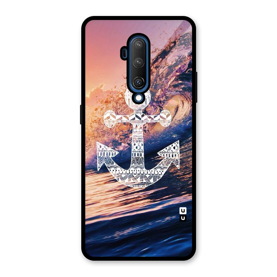 Ocean Anchor Wave Glass Back Case for OnePlus 7T Pro