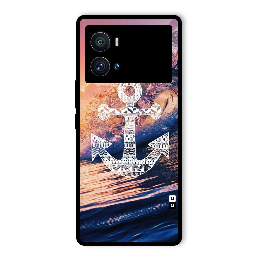 Ocean Anchor Wave Glass Back Case for Vivo iQOO 9 Pro