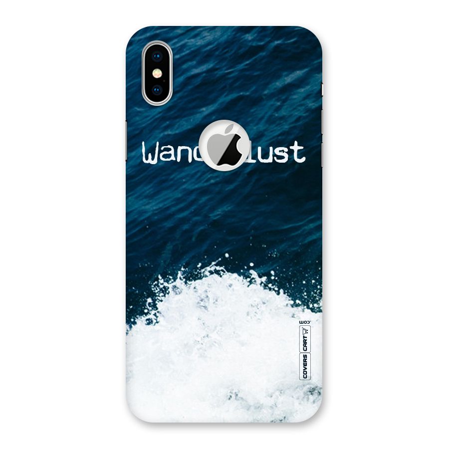 Ocean Wanderlust Back Case for iPhone X Logo Cut