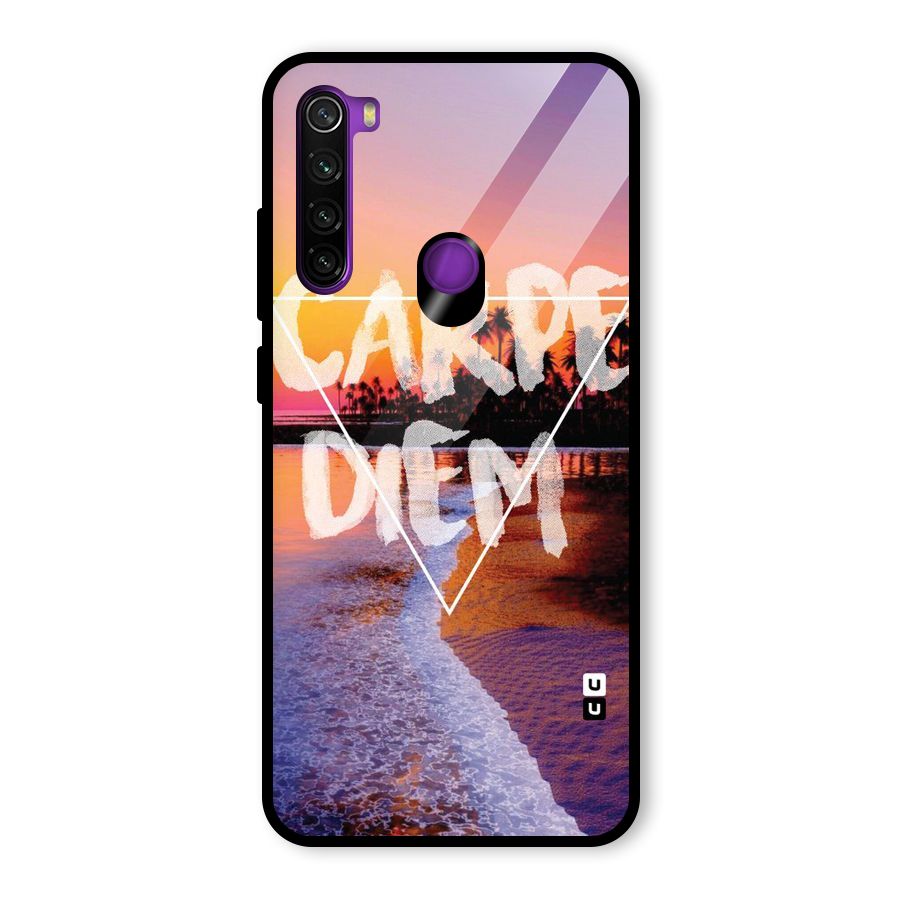 Oceanic Diem Glass Back Case for Redmi Note 8