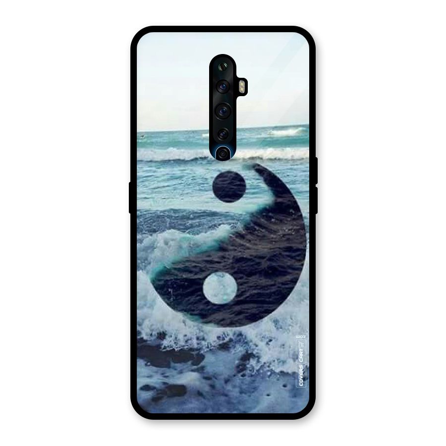 Oceanic Peace Design Glass Back Case for Oppo Reno2 F