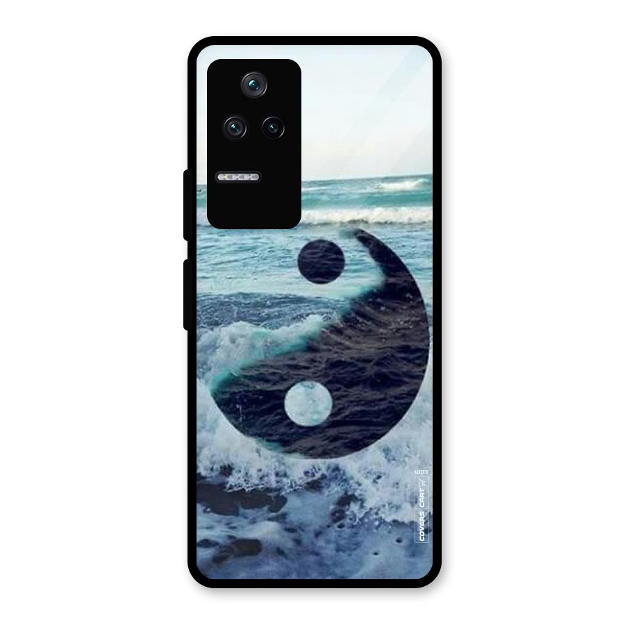 Oceanic Peace Design Glass Back Case for Poco F4 5G