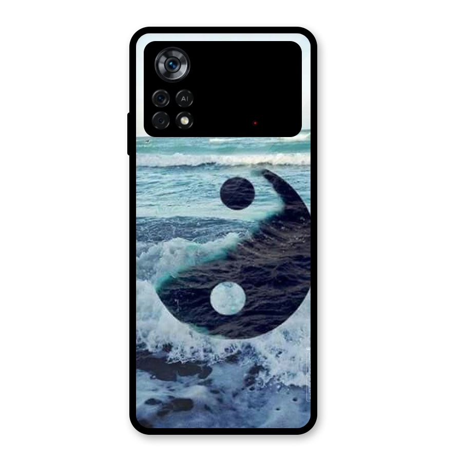 Oceanic Peace Design Glass Back Case for Poco X4 Pro 5G