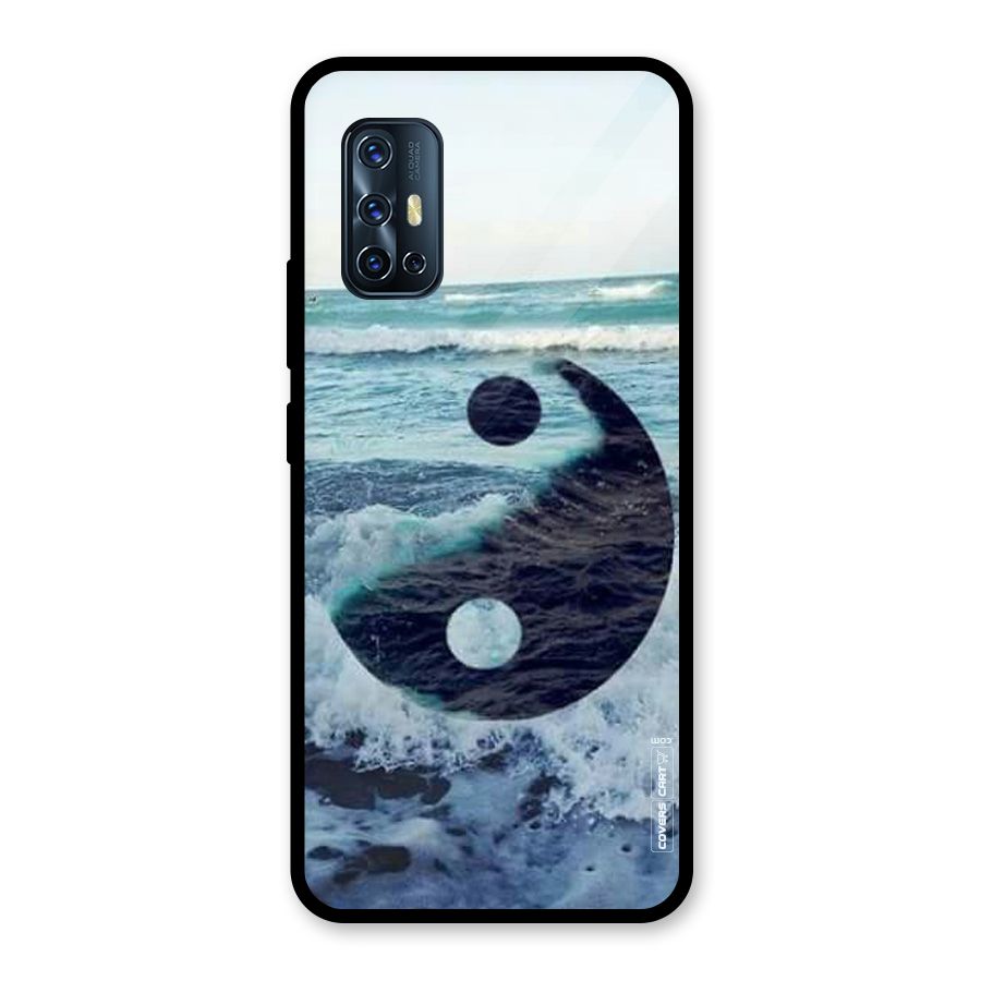 Oceanic Peace Design Glass Back Case for Vivo V17