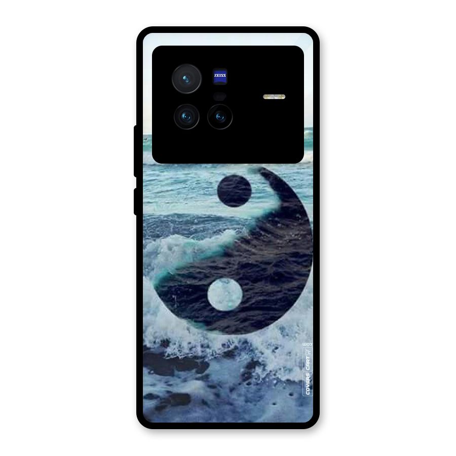 Oceanic Peace Design Glass Back Case for Vivo X80