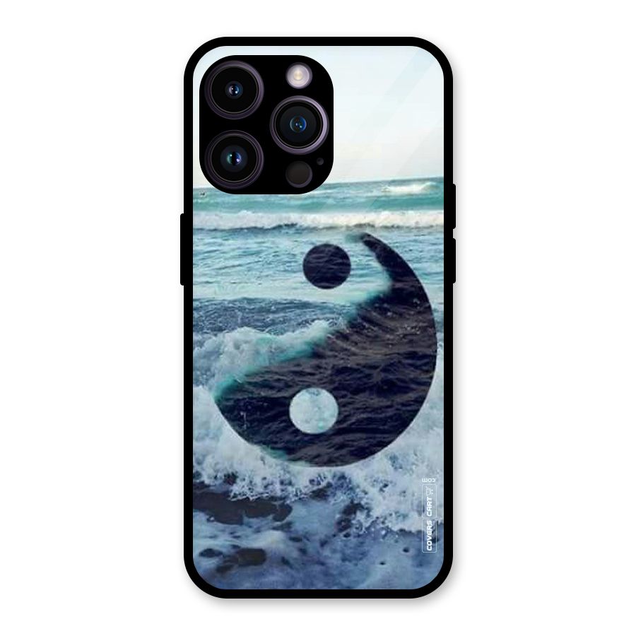 Oceanic Peace Design Glass Back Case for iPhone 14 Pro Max