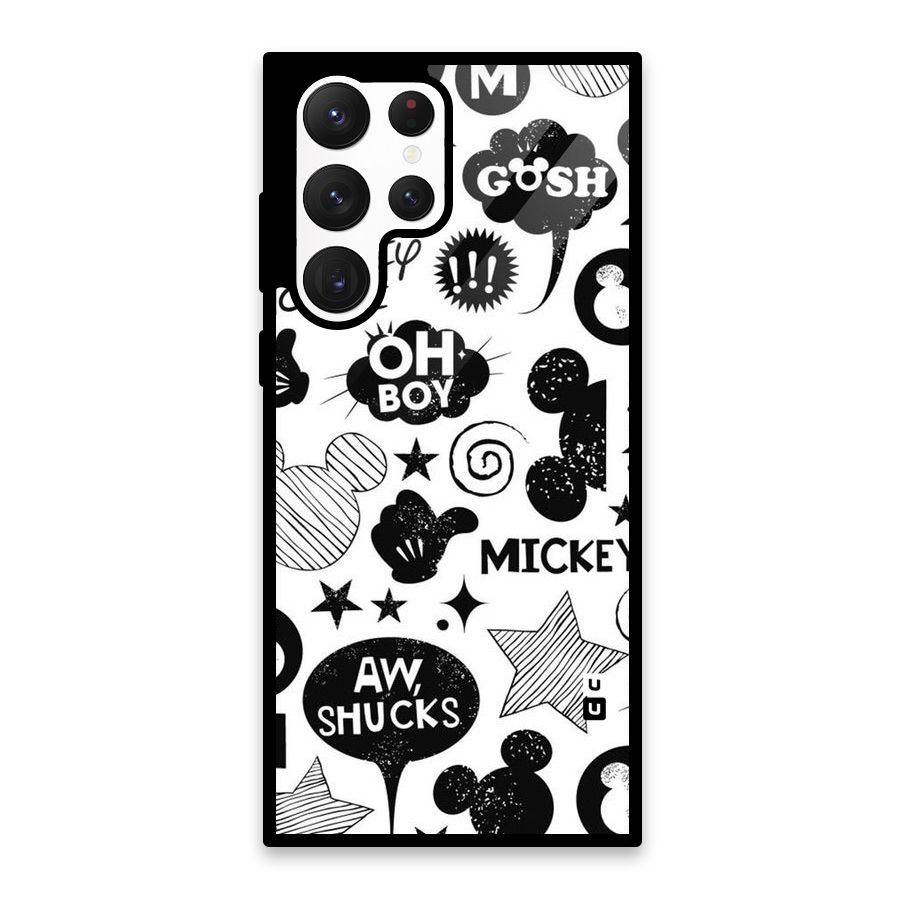 Oh Boy Design Glass Back Case for Galaxy S22 Ultra 5G