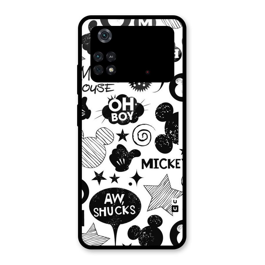 Oh Boy Design Glass Back Case for Poco M4 Pro 4G