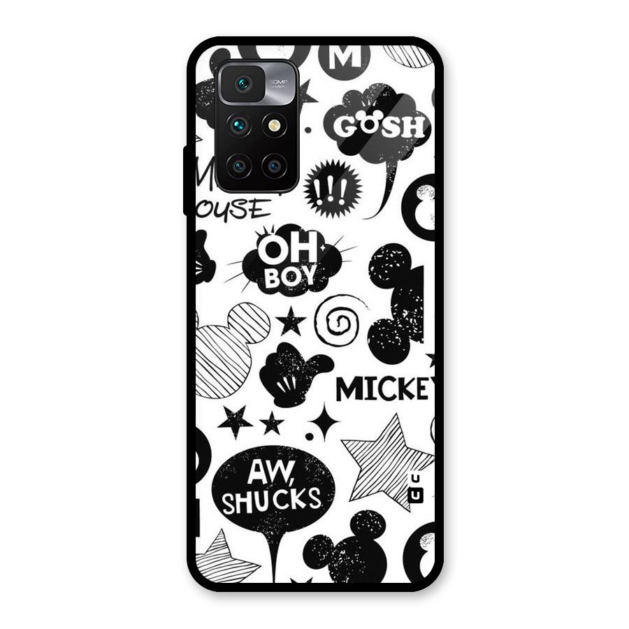Oh Boy Design Glass Back Case for Redmi 10 Prime