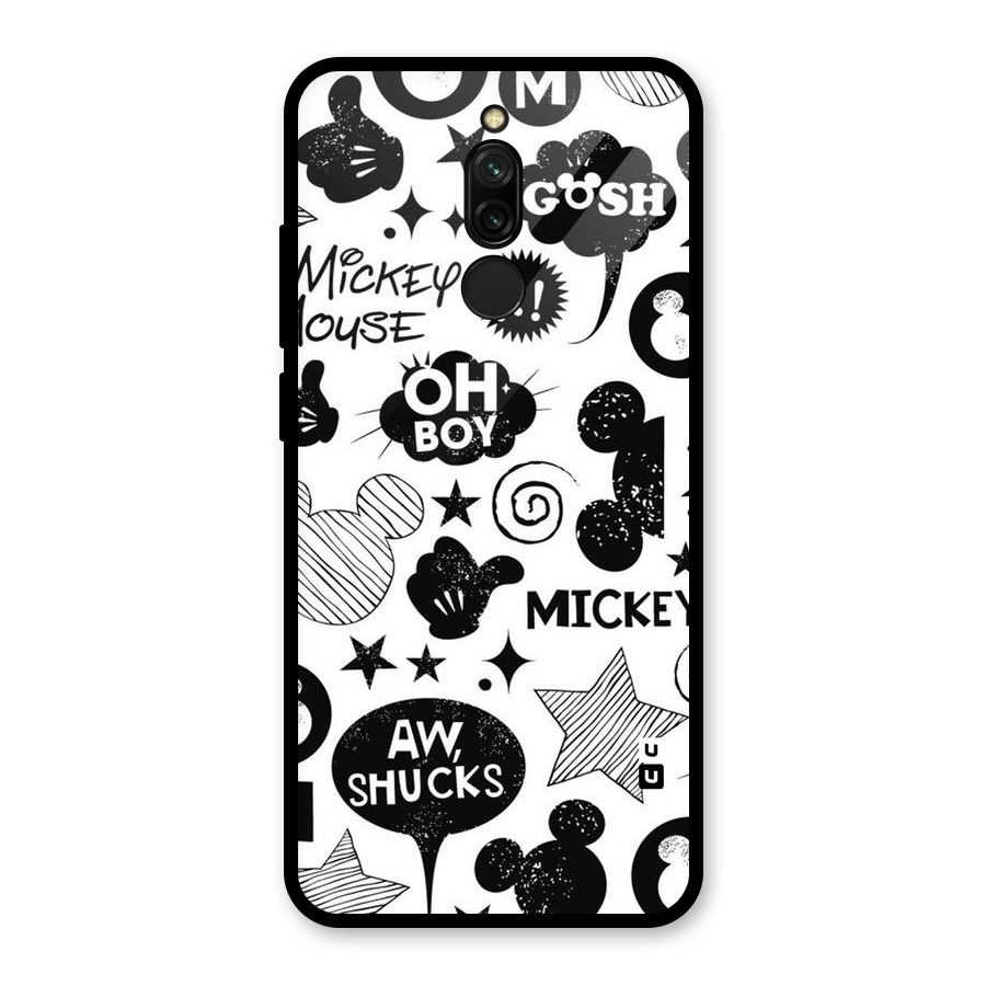 Oh Boy Design Glass Back Case for Redmi 8