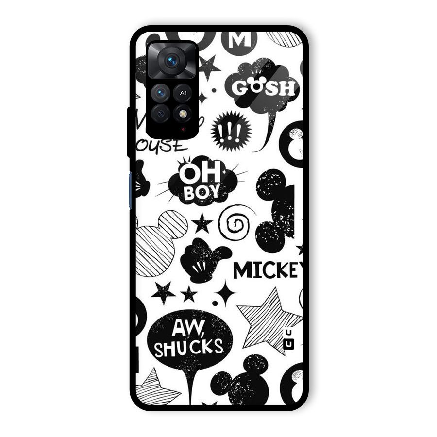 Oh Boy Design Glass Back Case for Redmi Note 11 Pro