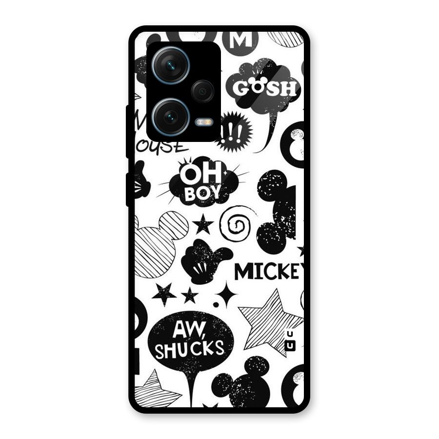 Oh Boy Design Glass Back Case for Redmi Note 12 Pro Plus 5G