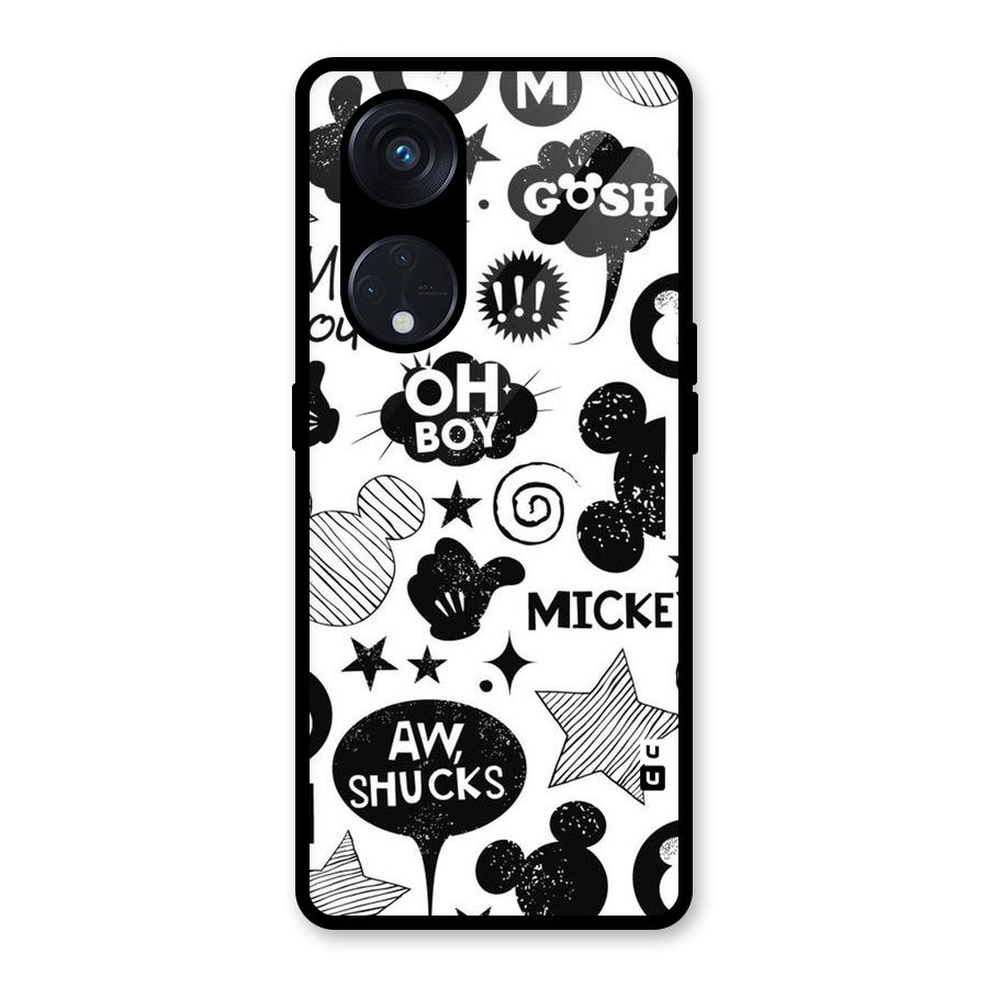 Oh Boy Design Glass Back Case for Reno8 T 5G