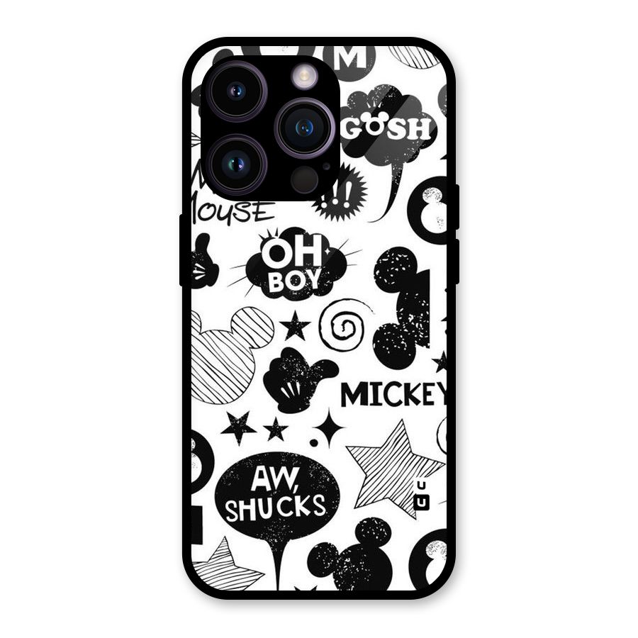 Oh Boy Design Glass Back Case for iPhone 14 Pro