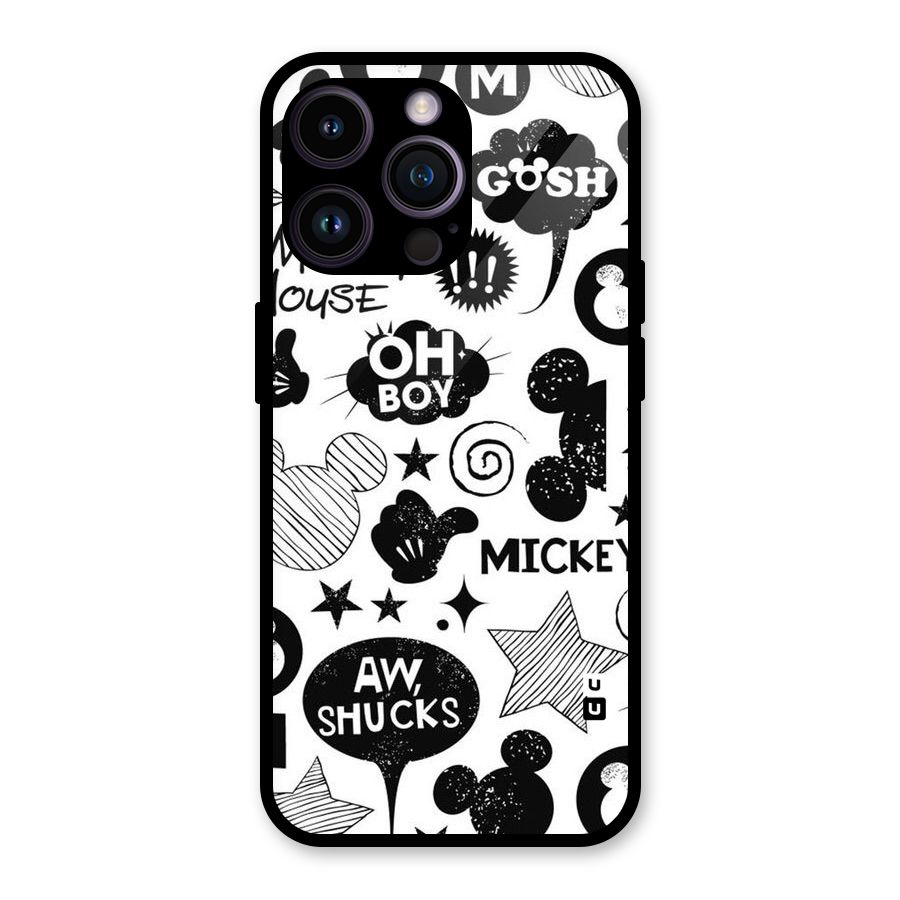 Oh Boy Design Glass Back Case for iPhone 14 Pro Max