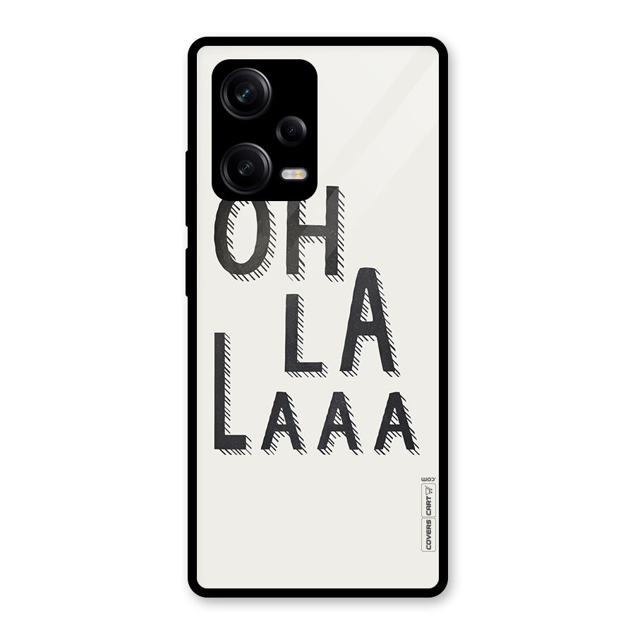 Oh La La Glass Back Case for Redmi Note 12 Pro