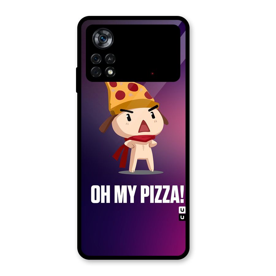 Oh My Pizza Glass Back Case for Poco X4 Pro 5G