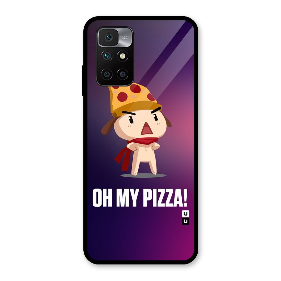 Oh My Pizza Glass Back Case for Redmi 10 Prime