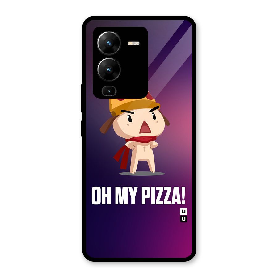 Oh My Pizza Glass Back Case for Vivo V25 Pro
