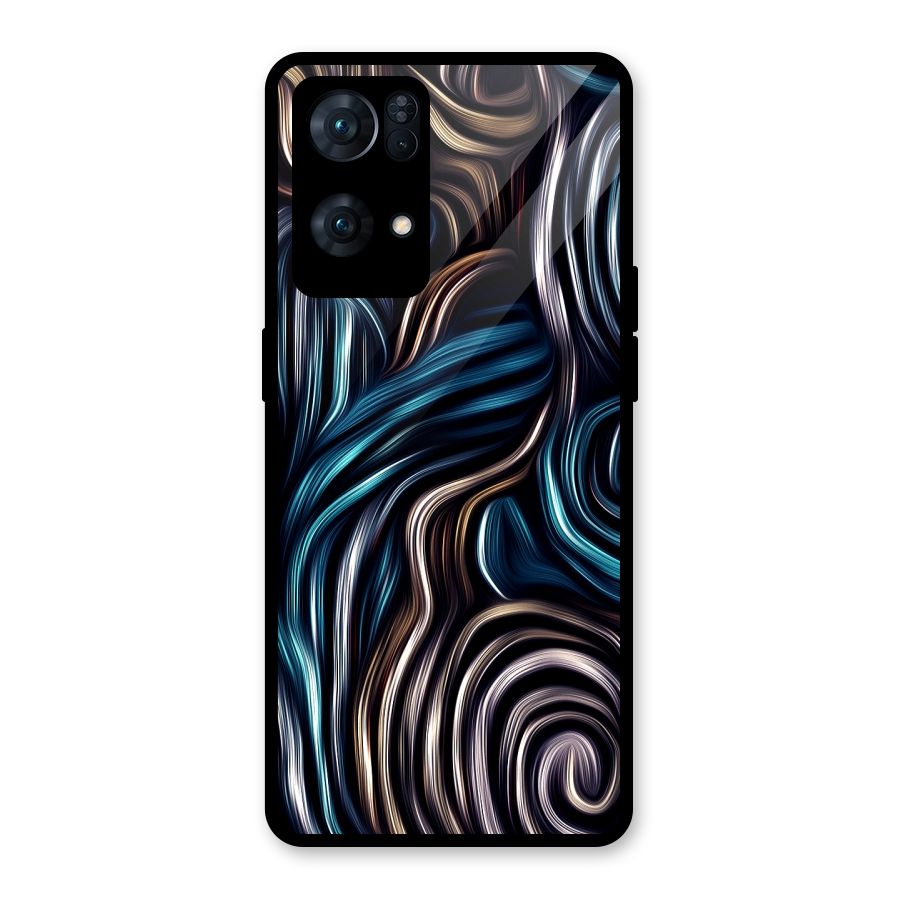 Oil Paint Artwork Glass Back Case for Oppo Reno7 Pro 5G