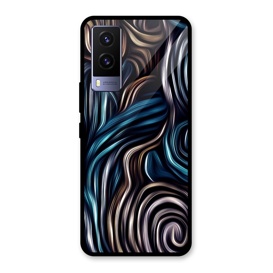 Oil Paint Artwork Glass Back Case for Vivo V21e 5G