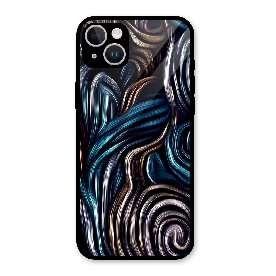 Oil Paint Artwork Glass Back Case for iPhone 14 Plus