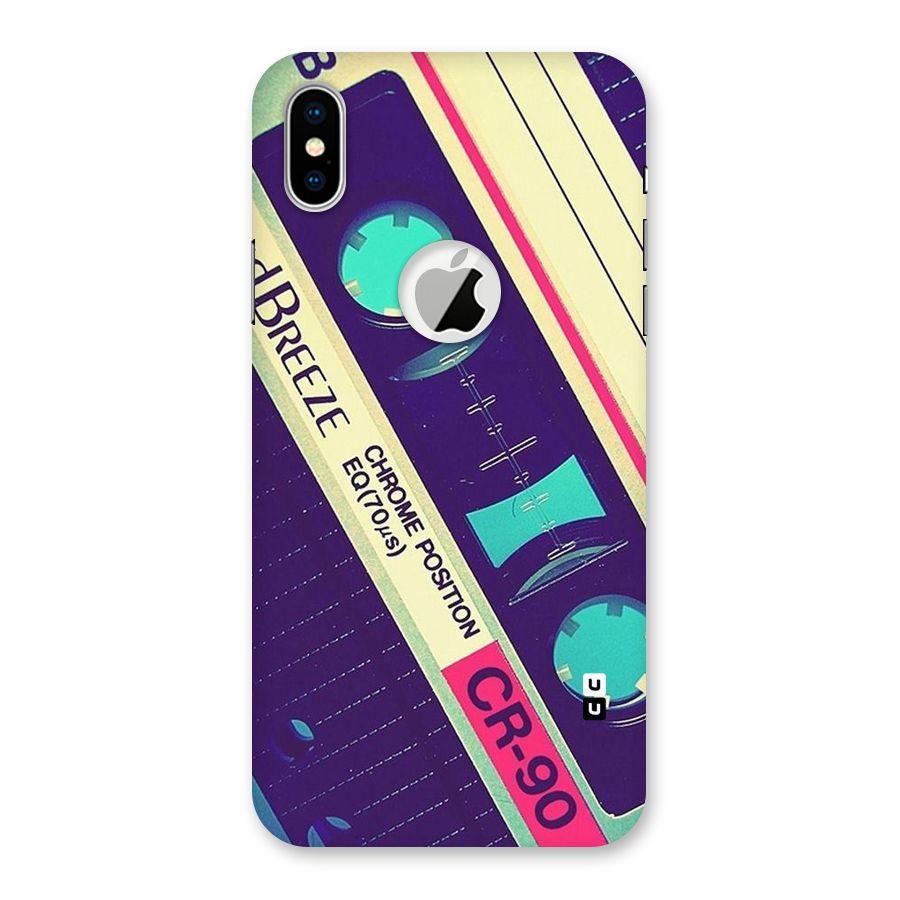 Old Casette Shade Back Case for iPhone XS Logo Cut